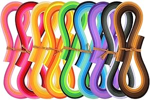WEIPAI DEZHI Quilling Paper Set 1 080 Pieces Quilling Art Strips, 44 Colours, 5 mm Width and 54 cm Length