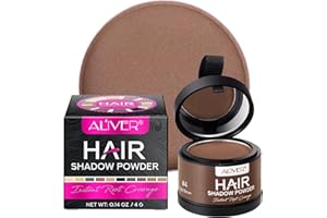 FSLHCY Retouche Racines Cheveux, Poudre spéciale racine densifiante pour cheveux avec effet ombré - Poudre Coiffante Pour Cheveux Fins Pour Résultats naturels, rapides et faciles (Marron clair)