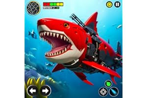 Real Robot Shark Fighting Simulator: Juegos de transformación de robots