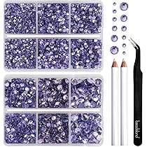 BEADSLAND 6736 stuks Hotfix strass steentjes platte achterkant, roze