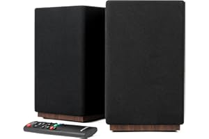 Roxel RBS-440 Bücherregal-Lautsprecher 60W HiFi Stereo, HDMI ARC, USB, Optisch, Bluetooth 5.3, Schwarz/Walnuss