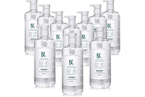 NUÜR 75% Medical Grade Alcohol Hand Sanitiser Gel (500ml) Pump Bottle (Pack of 10), 99.9% Effective Instant Dry Sterilization and Protection, Antibacterial Hand Wash UK Stock, Sanitzer for all Purpose Use