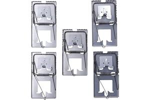 TOOLSPACE Gold Tools 5x Trappole per Topi e Topi – Trappole per Topi per Interni – Trappole per Topi per Interni che Uccidono All'istante – Ammazza Topi per Interni – Trappole A Scatto per Topi – 170x90mm