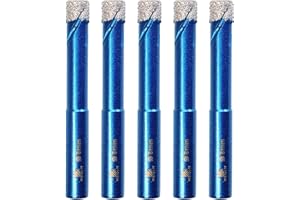 Forets Mèches Diamant Carrelage 8mm - BRSCHNITT Foret Céramique pour Porcelaine,Céramique, Granit,Carrelage（5 Pièces）