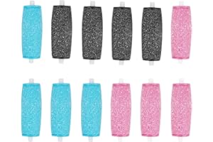 SZXMDKH [12 Stück] Extra Grob Mineral Ersatzrollen für Scholl Velvet Smooth Hornhautentferner Nachfüll-Rollen mit Diamantpartikeln Ersatzrollen für Füße, Ersatzrollen mit Ersatzköpfen, 3 Arten von Rauheit