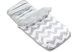 My Babiie Footmuff, Fleece Lined Cosytoes, Universal Fitting for Pushchair, Stroller, Buggy & Pram, Dual Layer, Showerproof, Accessory for Baby (Grey Chevron)