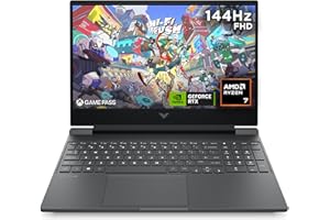 HP Victus 15.6" Gaming Laptop | AMD Ryzen 7 7445H Processor | 16GB RAM | 512GB SSD | NVIDIA GeForce RTX 4050 | 144Hz FHD IPS Anti-glare Display | Windows 11 | AMD FreeSync | Fast charge | 15-fb3003sa
