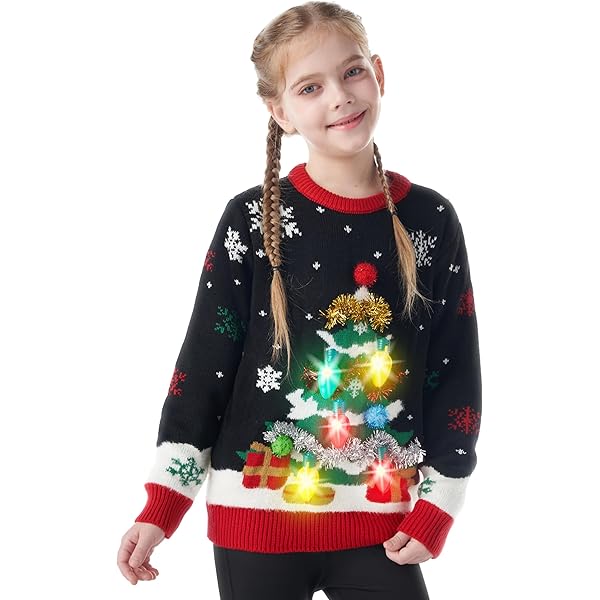 Kersttrui met LED - Merry Christmas - Feestartikelen