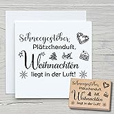 Winterdorf Stempel Für Weihnachtskarten - Holzstempel Made In Germany