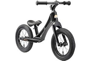 BIKESTAR Magnesium (superleicht) Kinderlaufrad Lauflernrad Kinderrad für Jungen und Mädchen ab 3-4 Jahre | 12 Zoll Kinder Laufrad BMX Ultraleicht | Schwarz | Risikofrei Testen