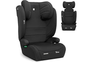 KIKKA BOO KikkaBoo Seggiolino Auto 15-36 kg i-AID, Gruppo 2/3, i-Size 100-150 cm, da 3,5 a 12 Anni, Poggiatesta Regolabile 13 Posizioni, Nero