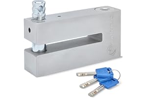 Magmaus® MBL04 [Never-Rust] Motorbike Disc Lock - [High Security] [304 Stainless Steel] - Weatherproof - Reminder Cable - Suitable for Motorcycles, Mopeds, Bikes