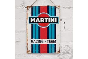 SIGNCHAT Martini Racing Team Vintage Tin Sign Metal Decor Wall Metal Tin Sign 20,3 x 30,5 cm