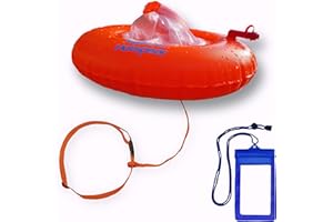 Hotspear Boya De Natación para Aguas Abiertas con Bolsa Estanca, Tamaño Grande 28L, Rapido de inflar y desinflar Swimming Dry Bag Buoy