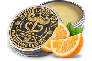 Moustache Wax for Men 30ml - Strong Hold Grooming Wax with Natural Beeswax, Coconut Oil & Vitamin E | Subtle Orange Scent | Small-Batch Made in the UK by IronStache Elixirs |