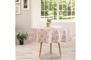 Qucover Mantel Redondo Cubremesa para Mesa 150 Circular,Antimanchas Mantel de Hule, para Mesa Comedor,manteles resinados,Mantel nordico Simple 150x150CM