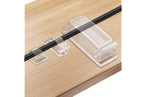 aceyoon 120 sztuk samoprzylepnych uchwytów kablowych, przezroczystych, zestaw do zarządzania kablami na biurko w 3 rozmiarach (mały/średni/duży), klipsy kablowe i zaciski kablowe do biurka, biura i