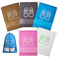 5 Sacchetti Porta Scarpe Da Viaggio Grandi | Tessuto Oxford Verde | Impermeabili E Anti Polvere | Con Manico