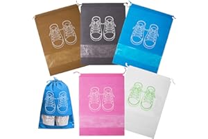 ZRFGBXIM 10 sztuk podróżnych worków na buty, torby na buty ze sznurem do ściągania, pyłoszczelne worki do podróży, akcesoria do pakowania, organizer walizki