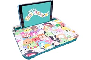 Fizz Creations Squishmallows Lap Tray. Kids Lap Desk Tray with Tablet Holder. Lap Trays with Bean Bag cushion. Lap Tray with Cushion Teal Coloured Squishmallow Laptray
