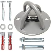 Stryser Ceiling and Wall Anchor Bracket in X for Suspension Straps Gym Rings Yoga Swing Battle Ropes Boxing Equipment Include