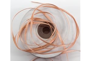 CaPiSo 100m Satinband 3mm Schleifenband Geschenkband Dekoband Satin Hochzeit Weihnachten Weihnachtsband (Apricot)