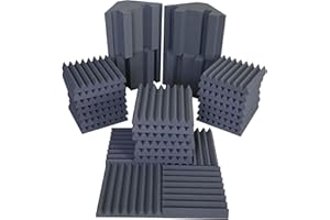 Premium Studio Pack Bundle Pro-coustix Ultraflex Acoustic Foam Pack 24x Wedge Tiles and 4x Bassblox high performance bass traps For Music Recording Studios. Made In UK and delivered uncompressed.