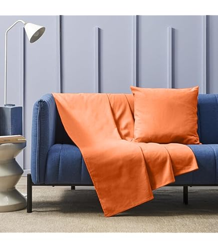 Home Tresor Gran Foulard Per Divano, Telo Salva Divano In Tessuto, Telo Arredo Casa, Copriletto Leggero, Copripoltrona, Arredatutto Nuova Collezione (Cm. 240x280, Azzurro