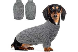 Queenmore Jersey Navideño para Perros, Elástico y Cálido, Jersey Perro Pequeño para Maltés, Pomerania y Caniche, Gris, S