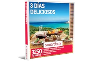 Smartbox - Caja Regalo 3 días deliciosos - Idea de Regalo para Parejas - 1 o 2 Noches, Desayuno y Cena para 2 Personas