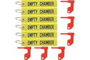 YONCONO Paquete de 6 banderas de seguridad para rifle, escopeta con etiquetas de llavero amarillas brillantes, accesorios universales para armas (amarillo)