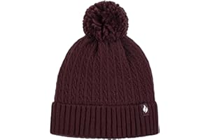 HEAT HOLDERS SOCKSHOP Ladies Ellery Cable Turnover Cuff Pom Pom Hat Pack of 1