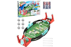 LAOYE Mini Babyfoot de Table Jeu Interactif de Baby Foot - Jouet de Société de Football Jeux Familiaux Cadeaux pour Anniversaire Enfant Garcon