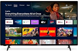 MEDION P14093 (MD 30043) 100,3 cm (40 Zoll) Full HD Fernseher (Android TV, Smart TV, HDR, Netflix, Prime Video, PVR, Bluetooth, Google Chromecast & Assistant)
