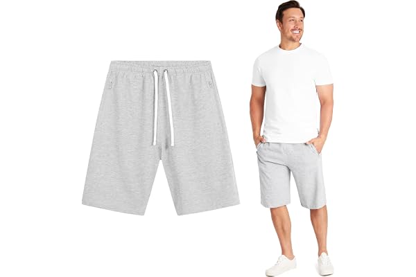 CityComfort Träningsshorts för män med dragkedja för sport sommargym