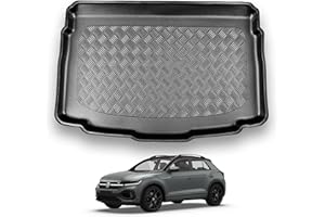 NOMAD VW T-Roc (2017+) Boot Liner [Lower Boot Position] Tailored Fit Car Floor Mat Protector Non Slip Waterproof Raised Edges Compatible Custom Fit Accessory Black Dog & Pet Friendly