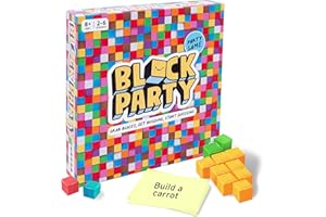 Block Party: Colourful Block Building Family Board Game for Kids Aged 8+, Adults, Teens | Fun Christmas Board Game