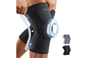 CAMBIVO Kniebandage Männer Damen 2 Stück, Komprimierte Kniebandage mit Patella Gel Pads & Feder Seitenstabilisatoren, Kniebandage Arthrose für Laufen, Meniskusriss, Arthritis, Gelenkschmerzlinderung