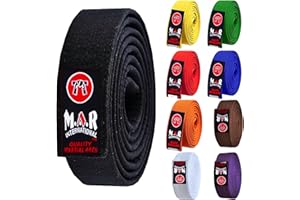 MAR INTERNATIONAL MAR | Martial Arts Belt, Plain Ranking Belt - 100% Cotton | Professional Equipment for All | Coloured Grading Belts, Ideal for Karate, Judo, Taekwondo, Jiu jitsu (220cm - 320cm)