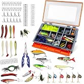 200 Par&ccedil;a Balık Yem Seti, Taşıma Kutulu Silikon Minnow Jig Kurşun İğne Fırd&ouml;nd&uuml; Klips Pense İ&ccedil;eren Tatlı Tuzlu Su Balık&ccedil;ılık 