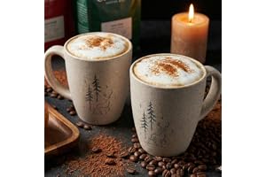Mahaware Ecohome Coffee Mug Set of 2, 300 ml, Biocomposite Rice Husk & Bamboo Fibers, Microwave Safe Coffee Cup, Matte Finish Reusable Mugs, Diwali Gifts for Family and Friends, Navratri Gift (Beige)