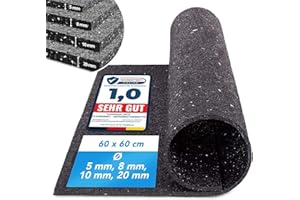 Casa Pura | Tapis anti-vibrations qui absorbe les vibrations et le bruit, découpable | Produit de qualité fabriqué en Allemagne | plusieurs épaisseurs et dimensions