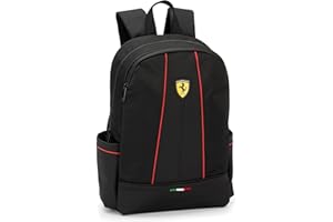 FRANCO COSIMO PANINI FERRARI - Zaino Organizzato Scuola Media, Superiore E Elementare, 2 Ampi Spazi Centrali Con Chiusura A Zip E Spallacci Regolabili, Vano Frontale con Chiusura A Zip e Tasche Laterali - 32x43Hx23cm, 31L