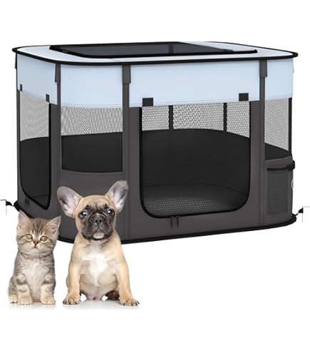 Faltbarer Haustier-Laufstall - Transportabler Käfig Für Hunde & Katzen