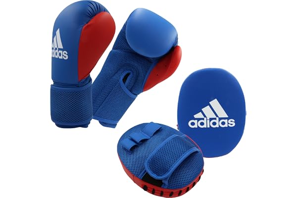 adidas ADIBTKK02 Kit de Boxe Unisexe Bleu/Rouge, 8 EU