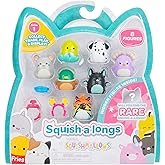 Squish-a-longs 8'li Paket - 2 Aksesuar, 1 Y&uuml;z&uuml;k ve Koleksiyoncu Kılavuzu ile 1" Mini Squish - Topla, Ticaret Yap, & Oyna