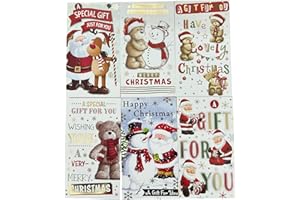 KAM LABELZ Self Sealing 12 Assorted Cute Christmas Money Envelopes Gift Card Voucher Wallet