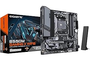 GIGABYTE TECHNOLOGY GIGABYTE B550M Gaming X WIFI6 Placa Base - Procesadores AMD Ryzen 5000, VRM de 5+3 Fases, hasta 3200 MHz DDR4, 1x M.2 PCIe 4.0 + 1x M.2 PCIe 3.0, Wi-Fi 6, LAN 1 GbE, USB 3.2 Gen 1