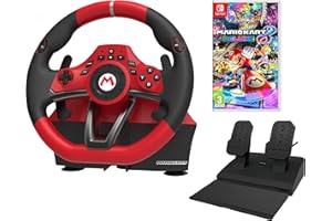 Nintendo_Switch Volant et pédales Pack pour Mario Kart 8 Deluxe (Licence Officielle