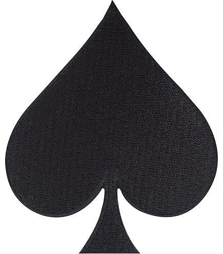 Nähen Eisen Auf Schwarz Club Patch Bestickt Badge Casino Karten